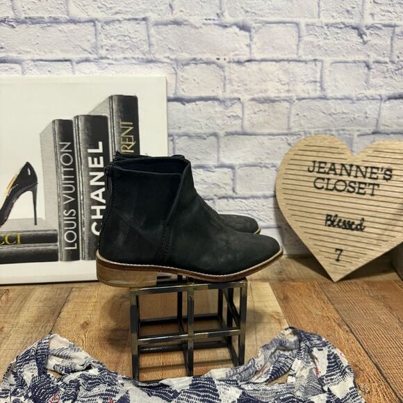 Free people black century ankle flat bootie size 36 - Picture 6 of 13